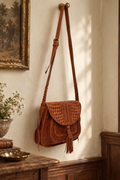 San Tropez Leather Saddle Bag
