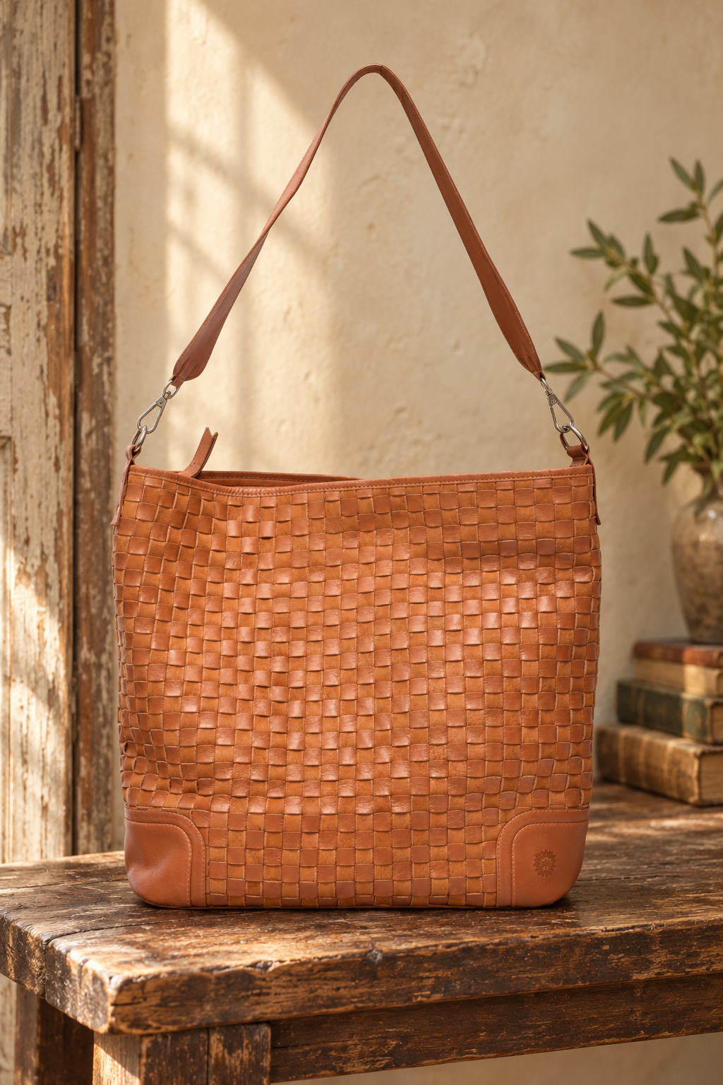 Soho Lane Woven Leather Tote