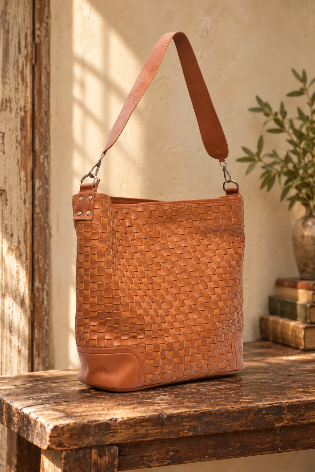 Soho Lane Woven Leather Tote