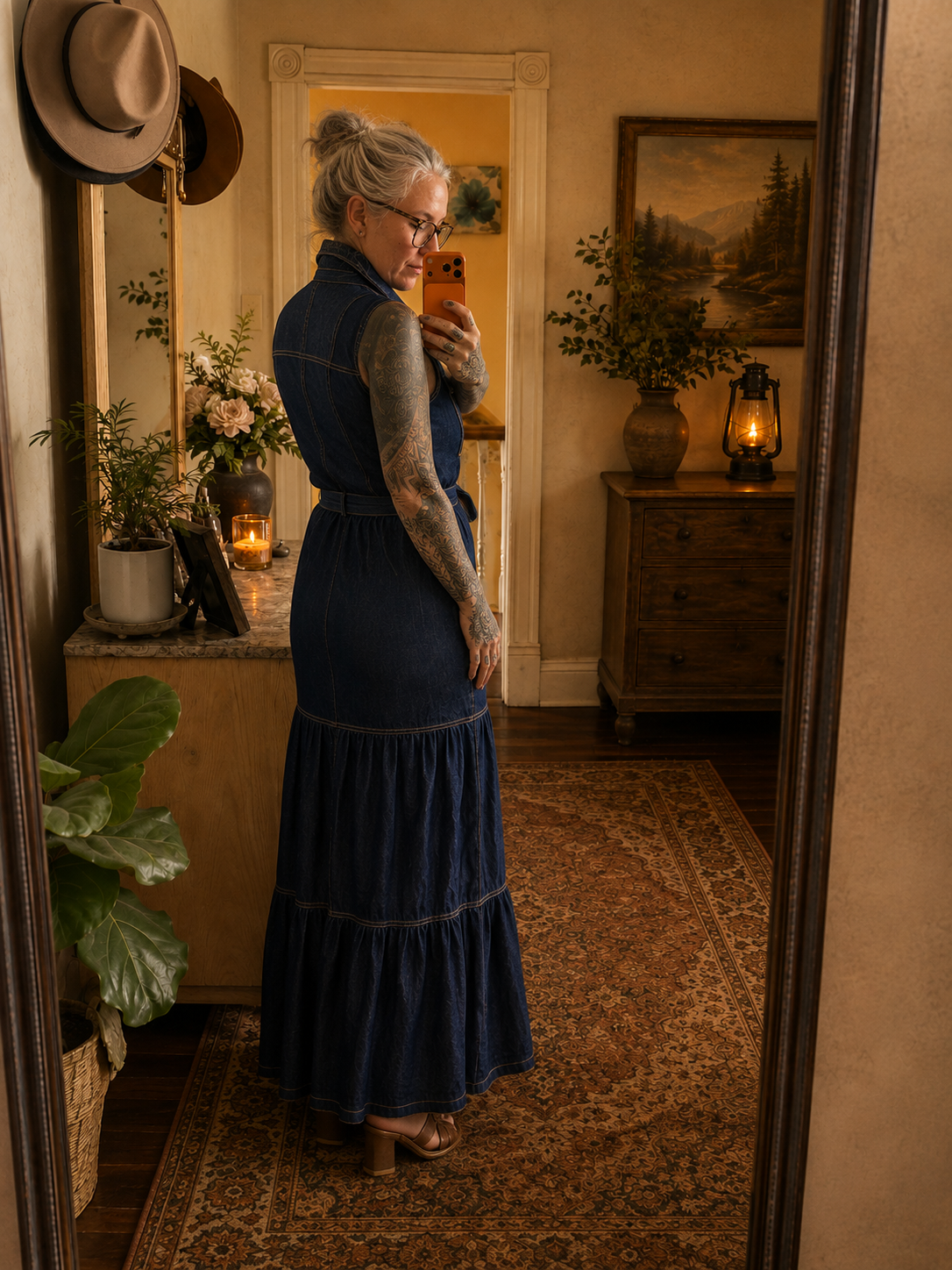 The Millstone Dress — Dark Blue