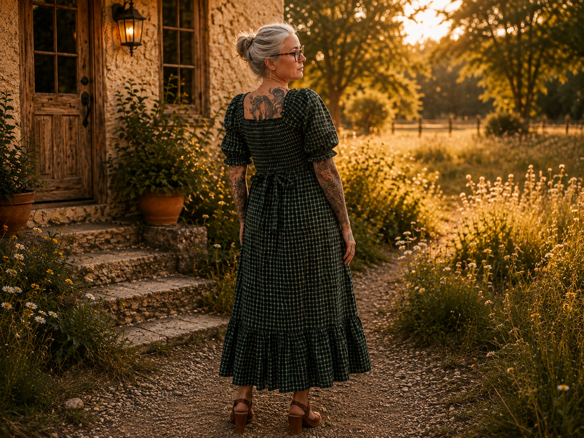 The Hearthfield Dress — Black Forest