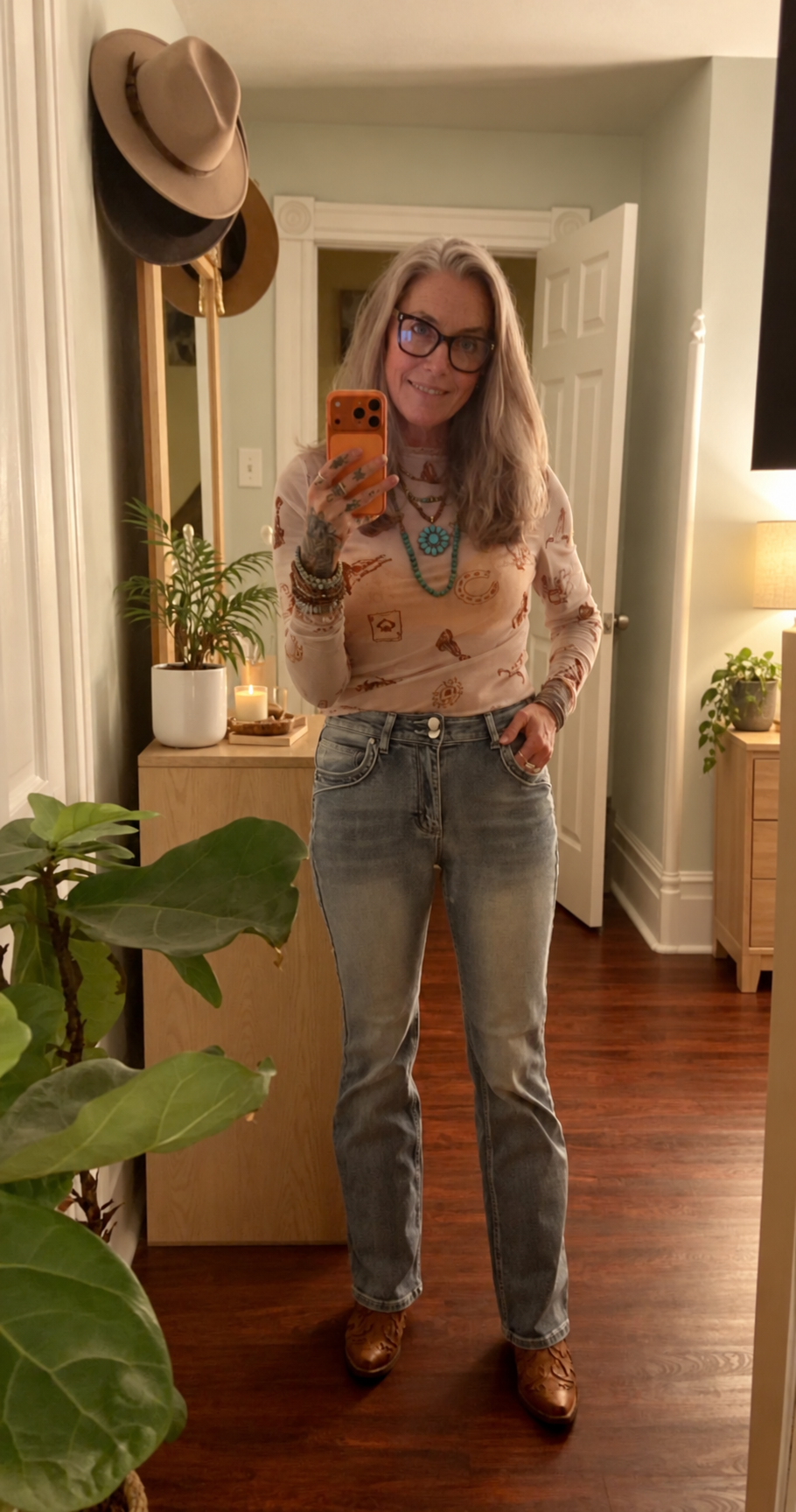 The Prairie Ink Mesh Top