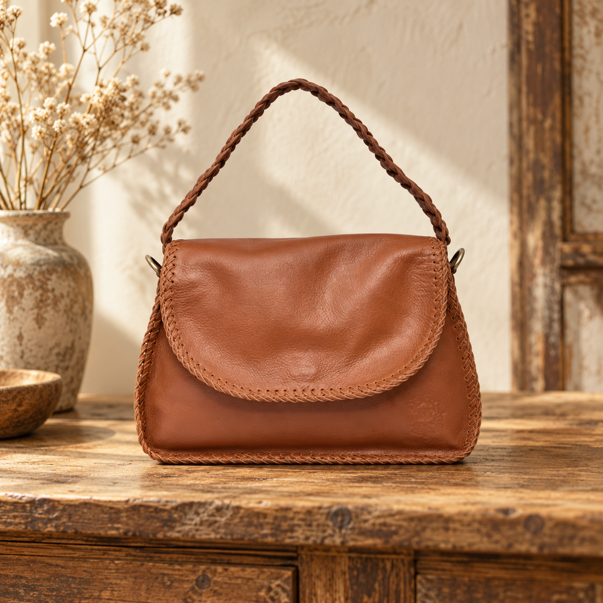 Erie Leather Shoulder Bag