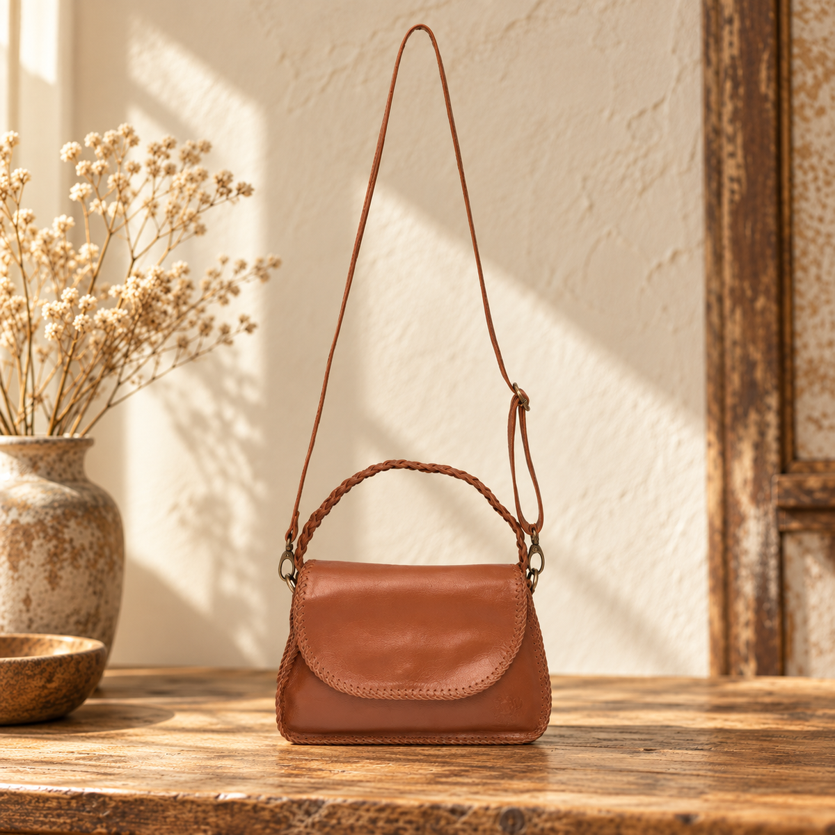 Erie Leather Shoulder Bag