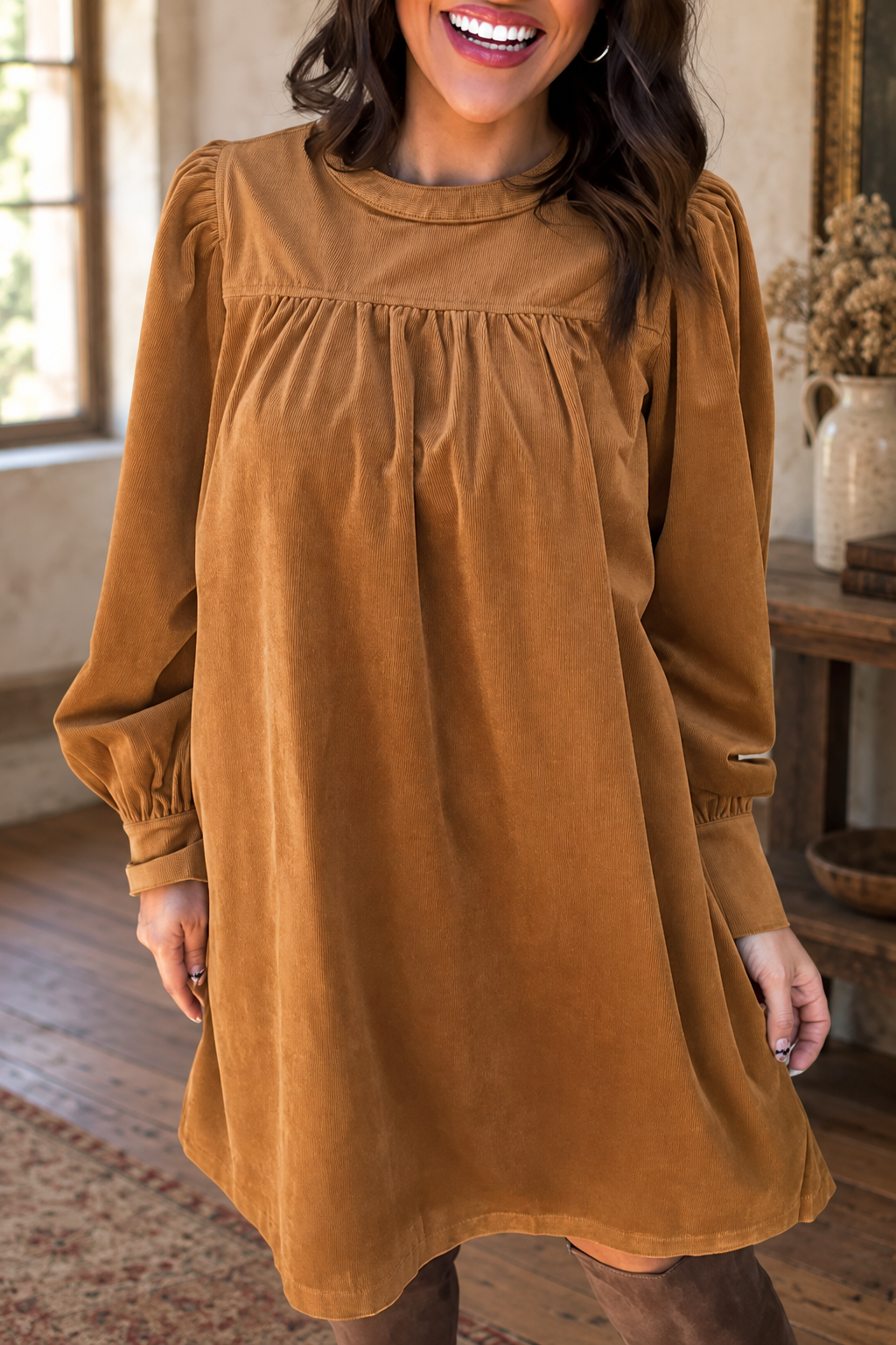 Cider Lane Corduroy Mini Dress
