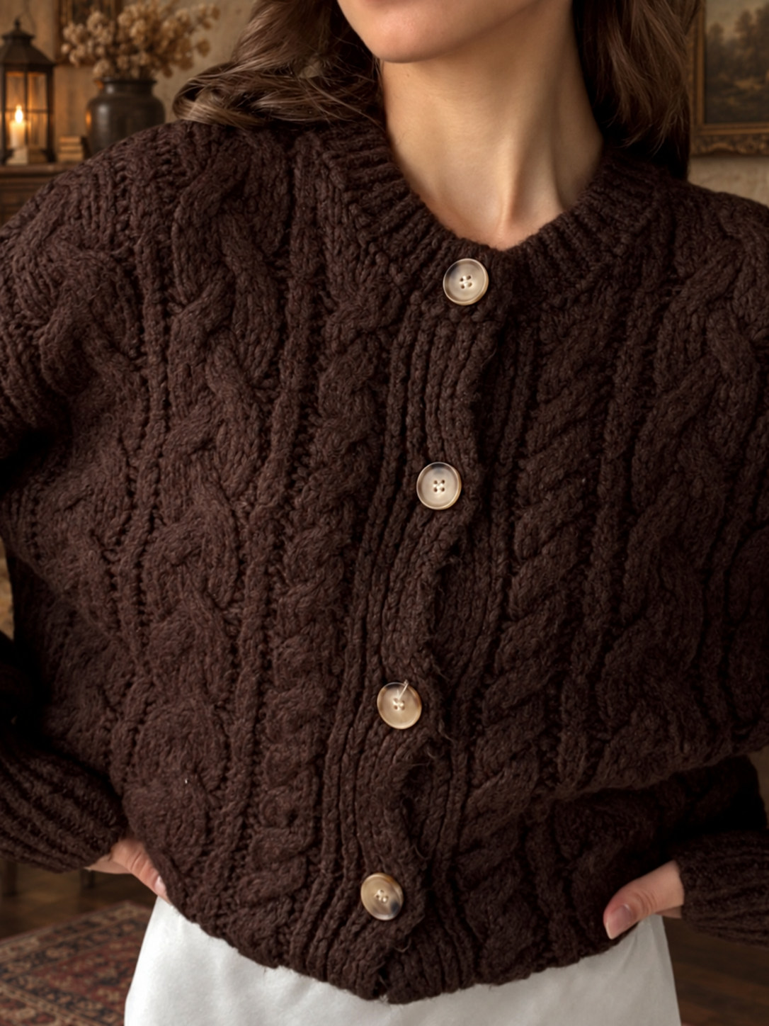 The Hearth & Home Cable-Knit Cardigan