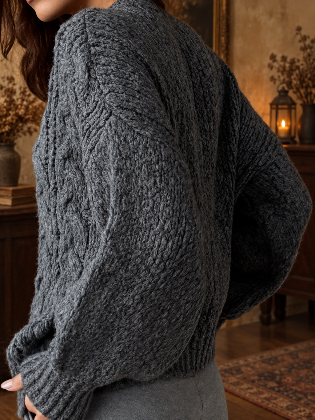 The Hearth & Home Cable-Knit Cardigan