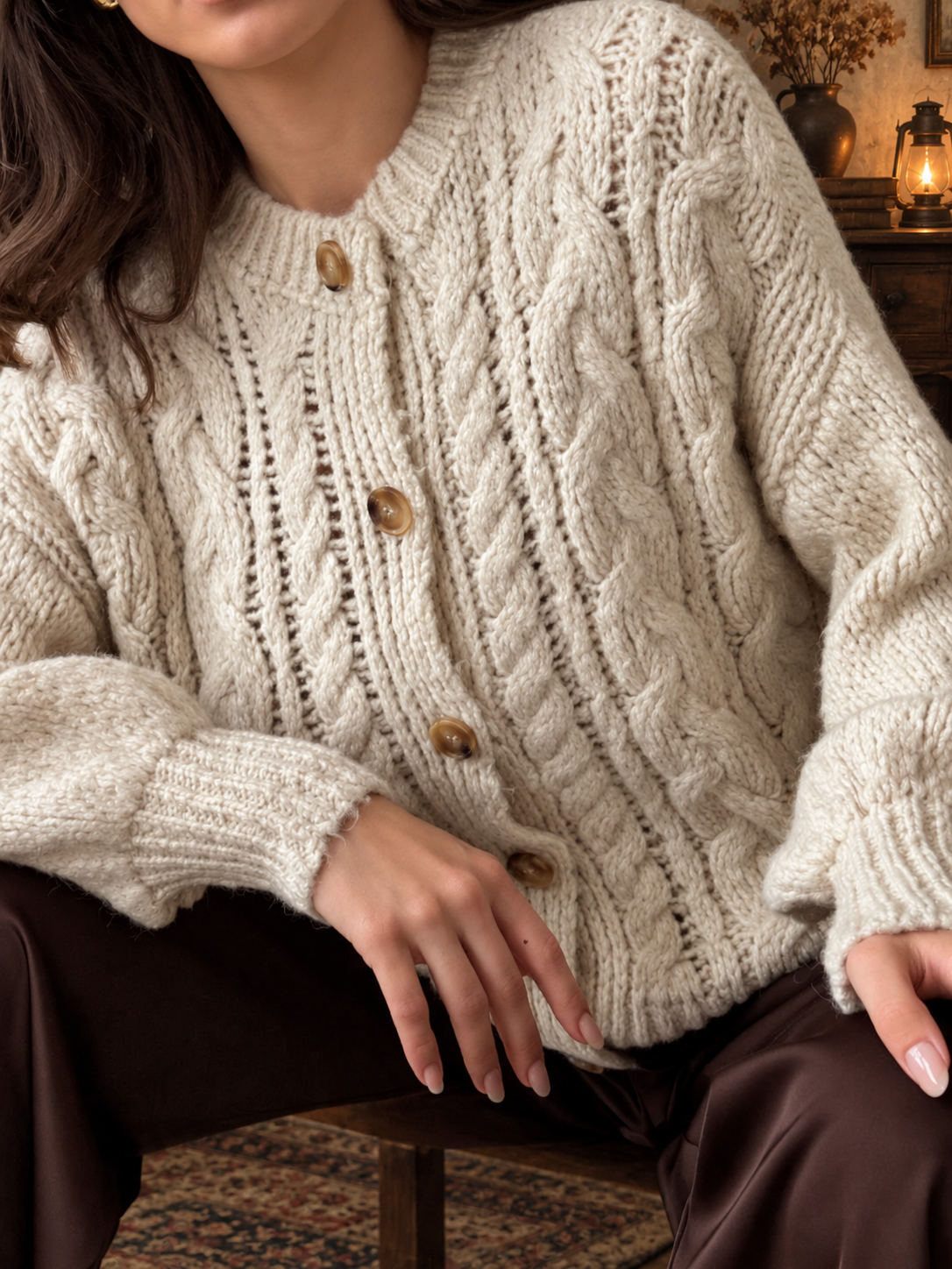 The Hearth & Home Cable-Knit Cardigan