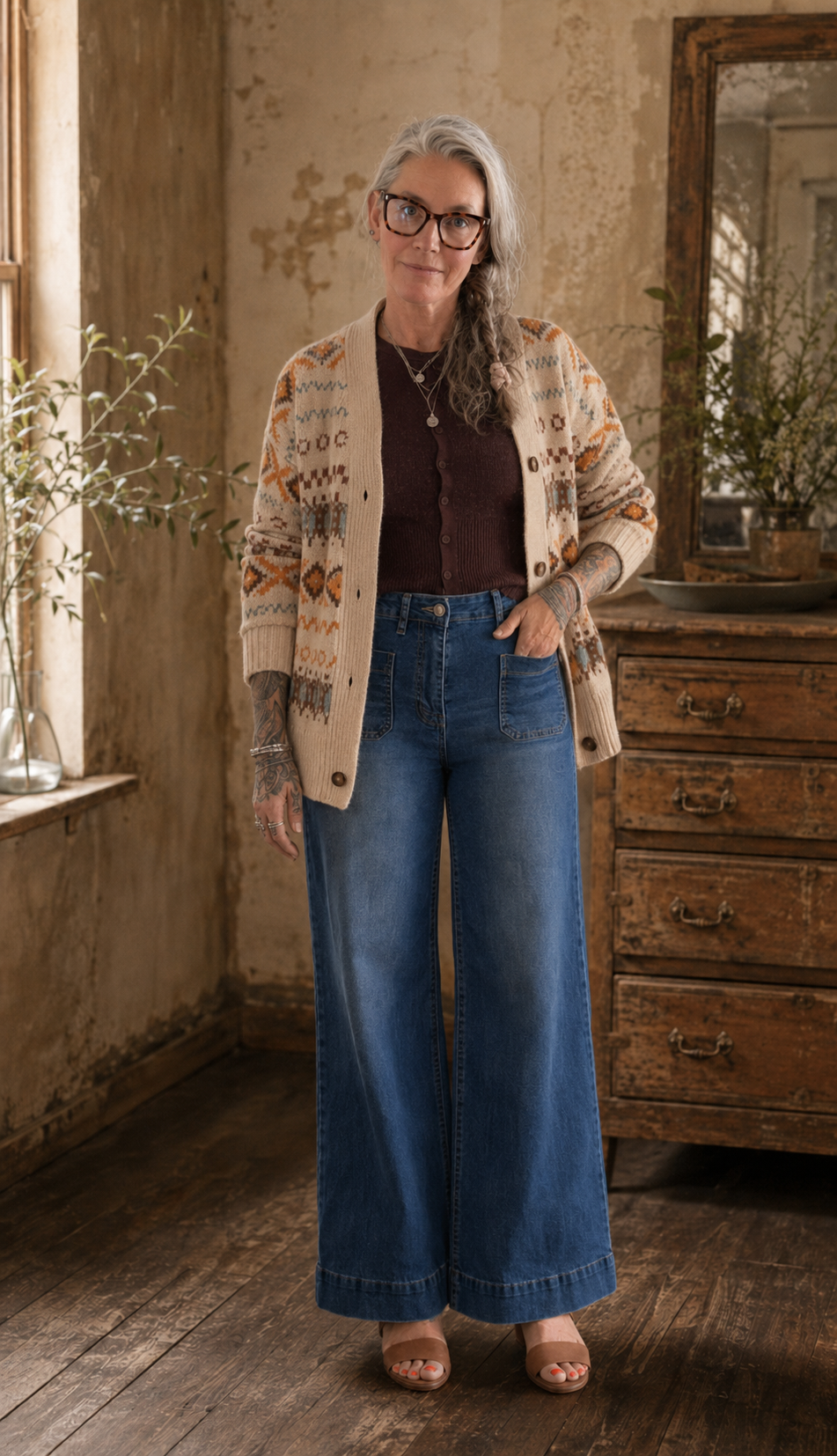 The Hearthside Knit Cardigan — Chocolate