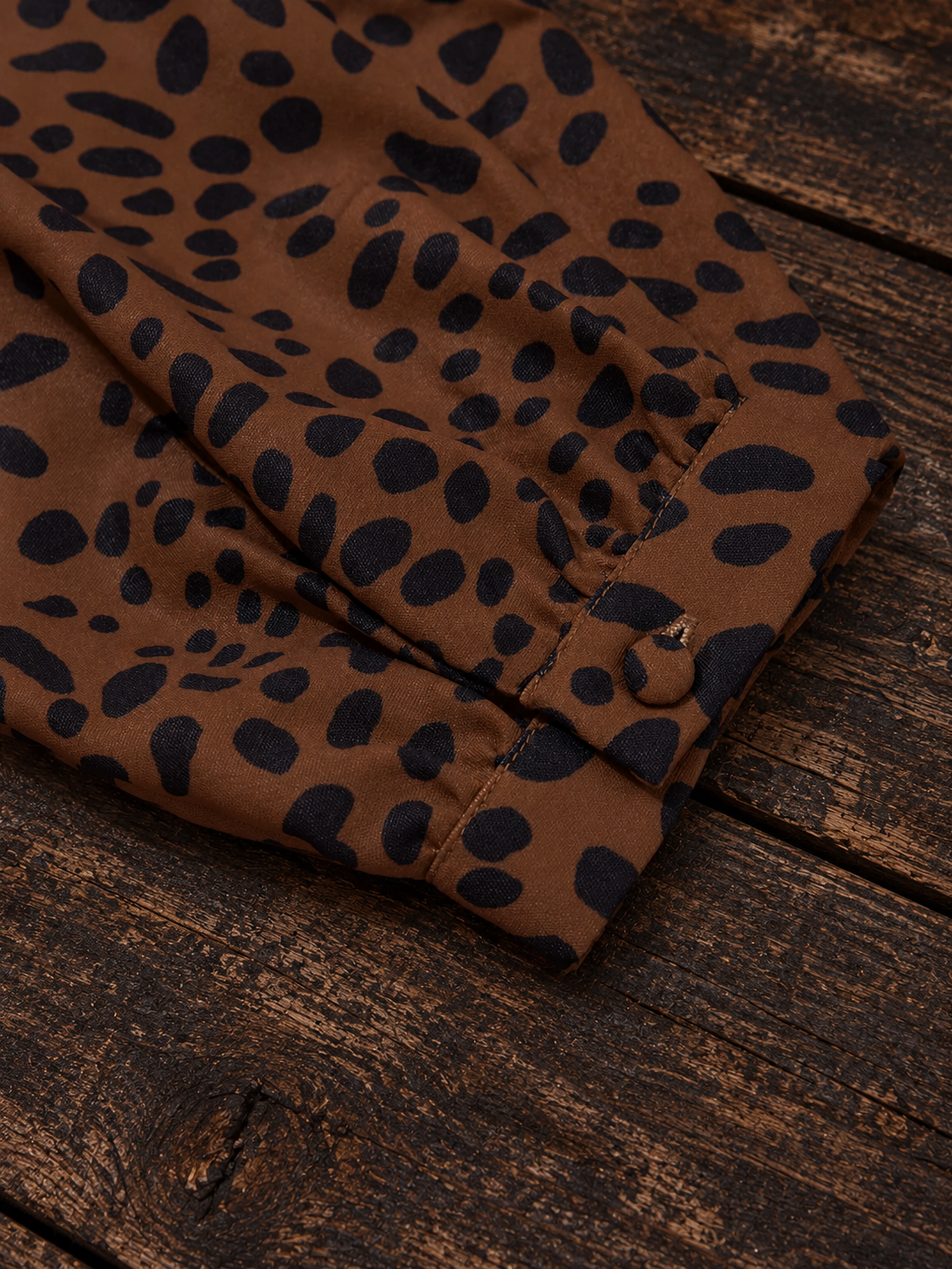 Wild Ember Leopard Ruffle Blouse