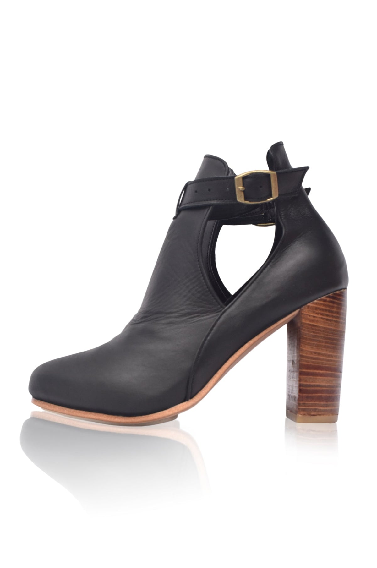The Everlast Wooden-Heel Leather Bootie