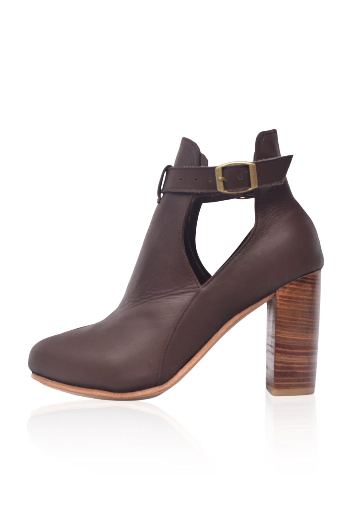 The Everlast Wooden-Heel Leather Bootie
