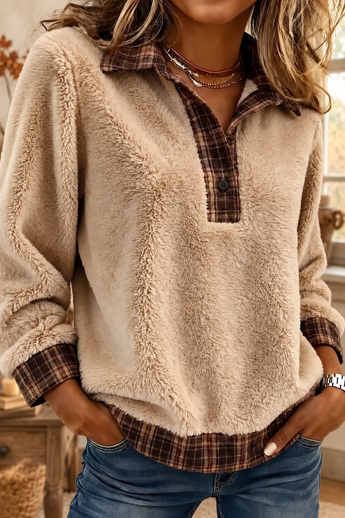 Cedar Hollow Plaid Fleece Pullover