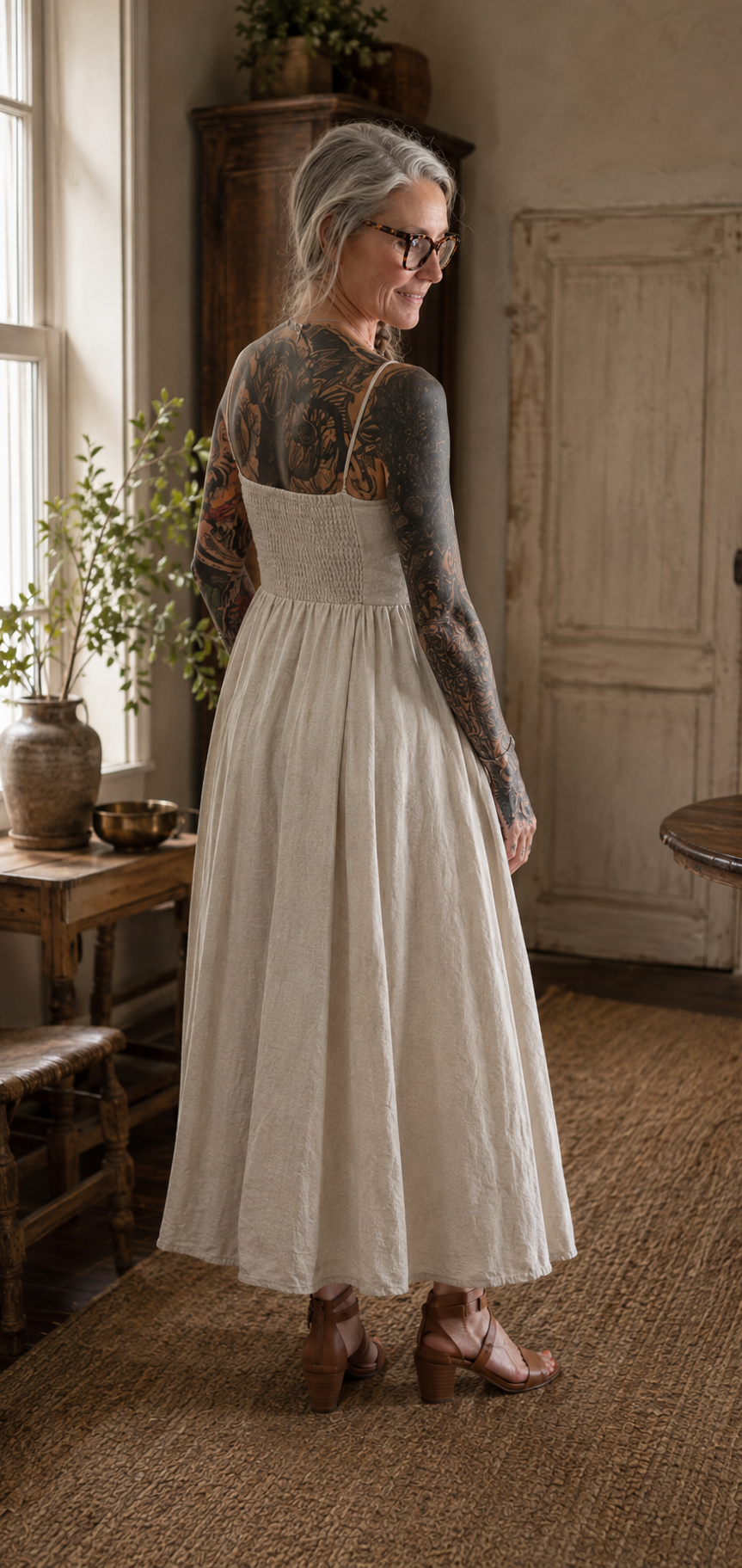 The Everyday Linen-Blend Dress