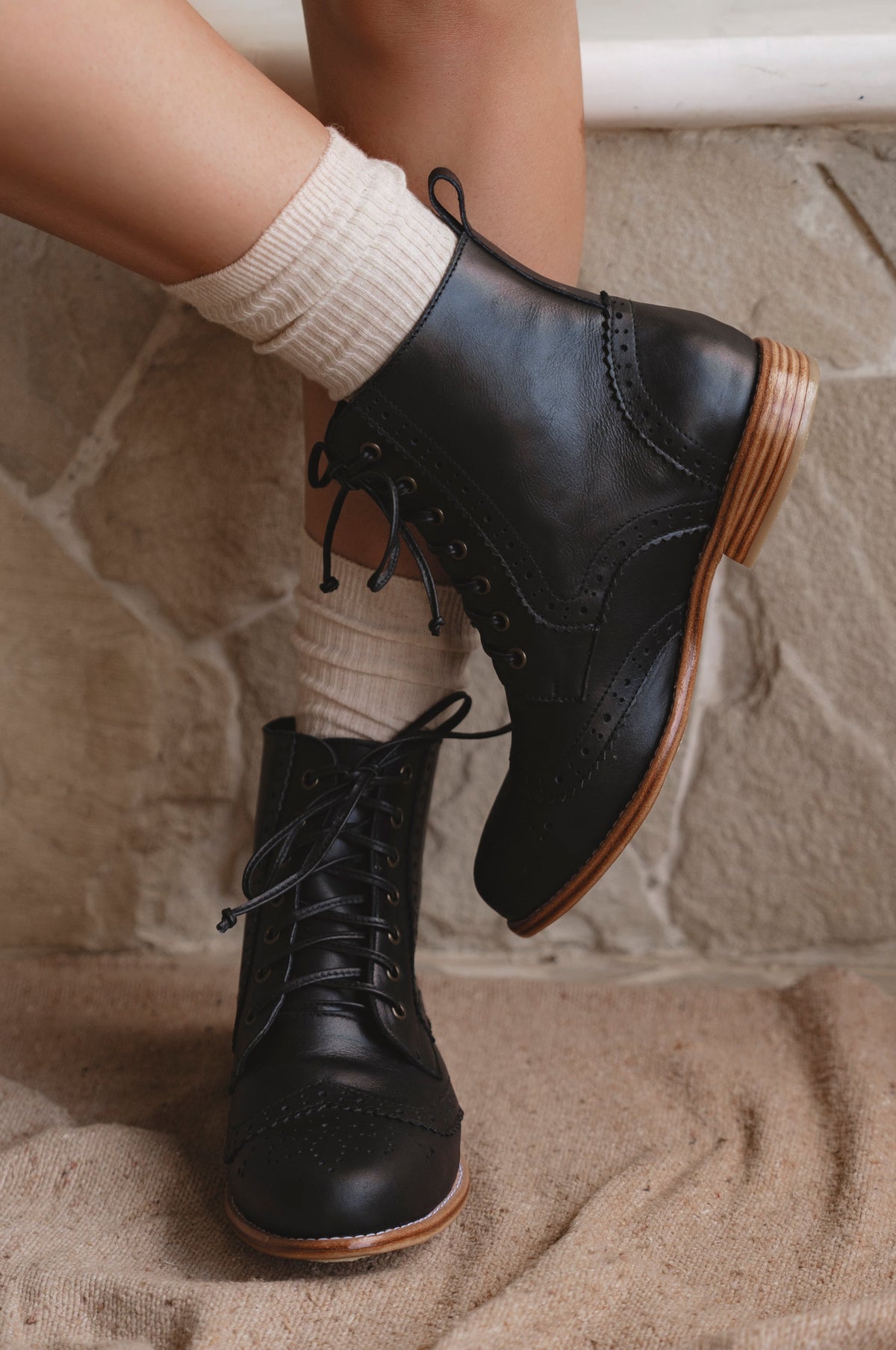 Salstice Brogue Leather Boots-0