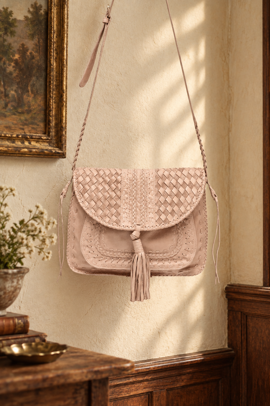San Tropez Leather Saddle Bag