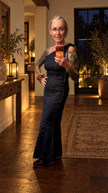 Indigo Afterglow One-Shoulder Denim Dress