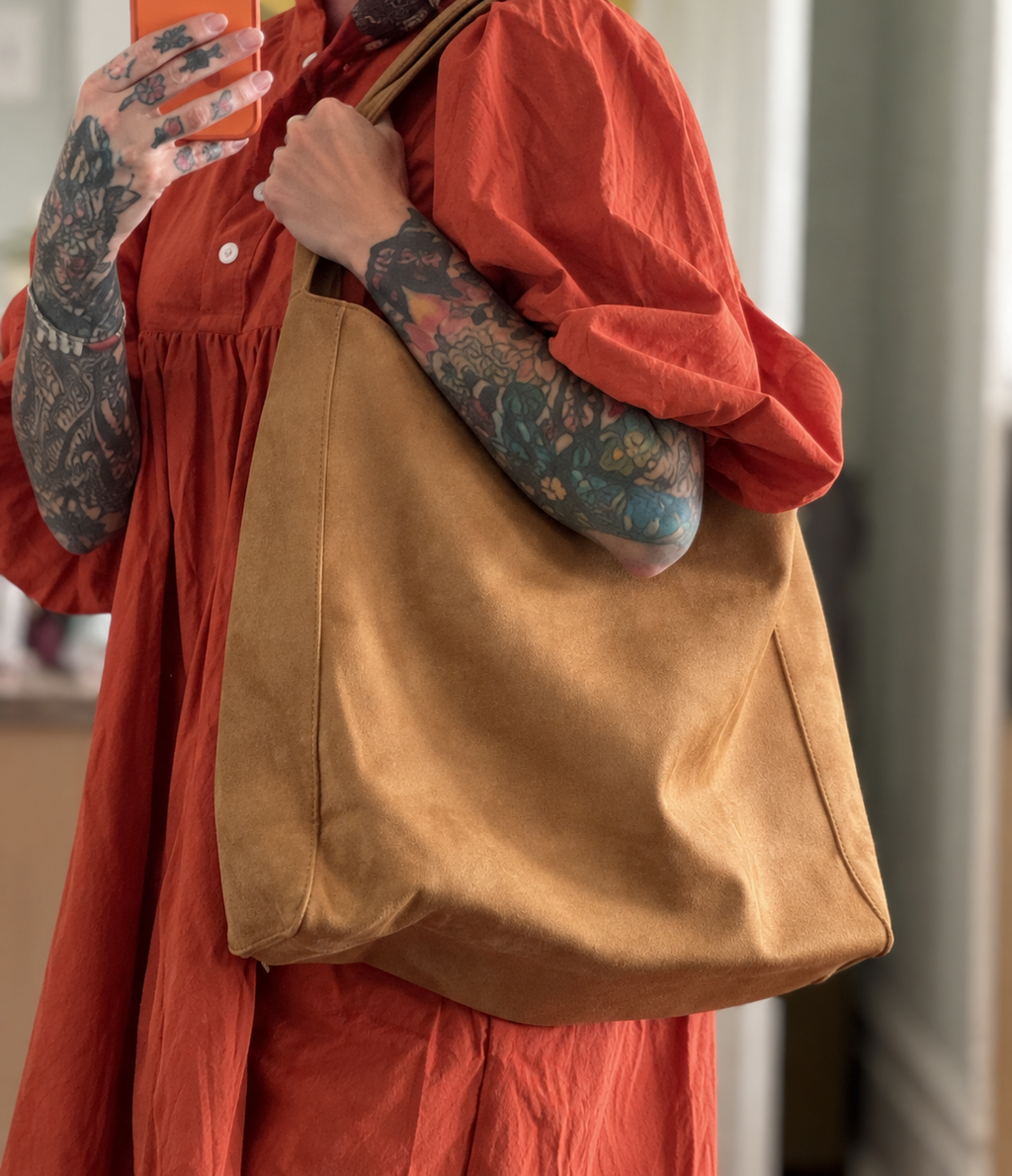 The Saddle Road Suede Tote